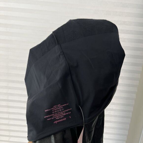 Comando 7/8 Faux Leather Leggings black, size L, NWT. 4 way stretch, raw-cut hem - Picture 7 of 9